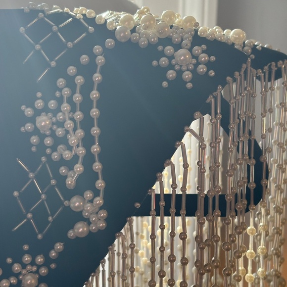 ONE of a KIND ELEGANT PARIS BLACK VELVET- PEARL BEADED GOWN - Picture 15 of 16